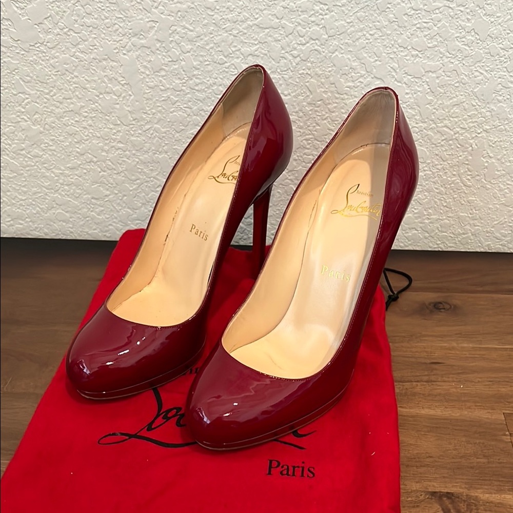 Christian Louboutin Women's Red Patent Leather Heels